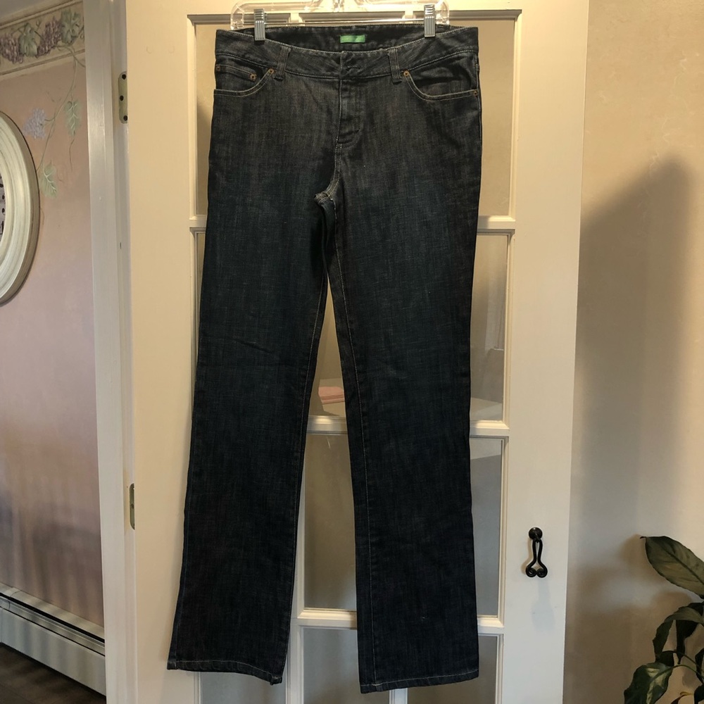 Lilly Pulitzer Palm Beach Fit Denim Jeans Boot Leg Sz 10 EUC